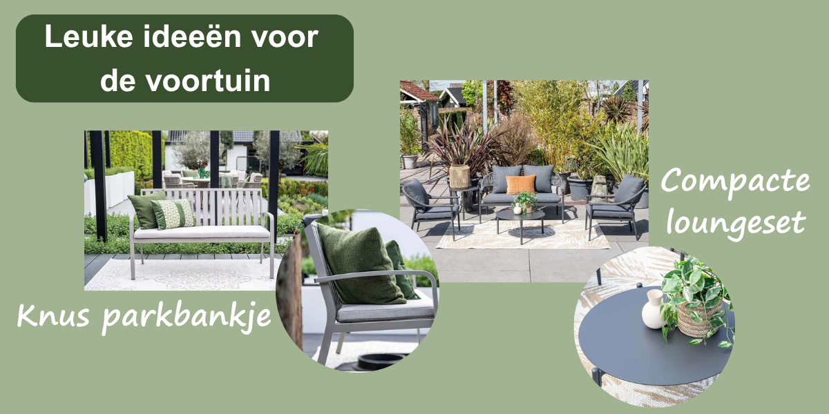 leuke ideeën voor de voortuin - parkbankje